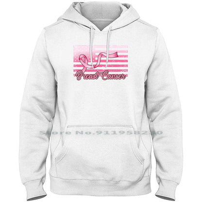 Men Breast Cancer Flag Hoodies/Sweatshirts