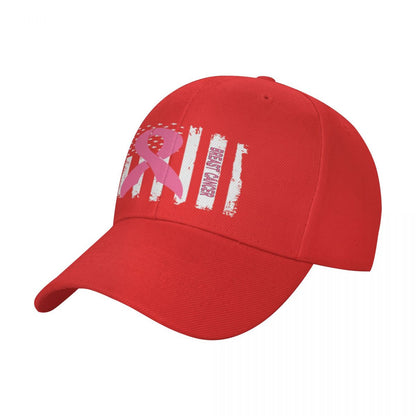 Breast Cancer Awareness Flag Baseball Caps