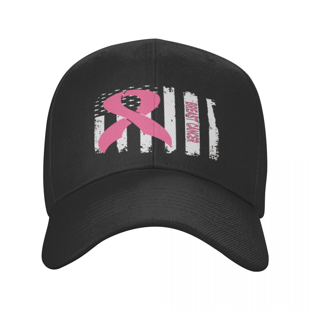 Breast Cancer Awareness Flag Baseball Caps