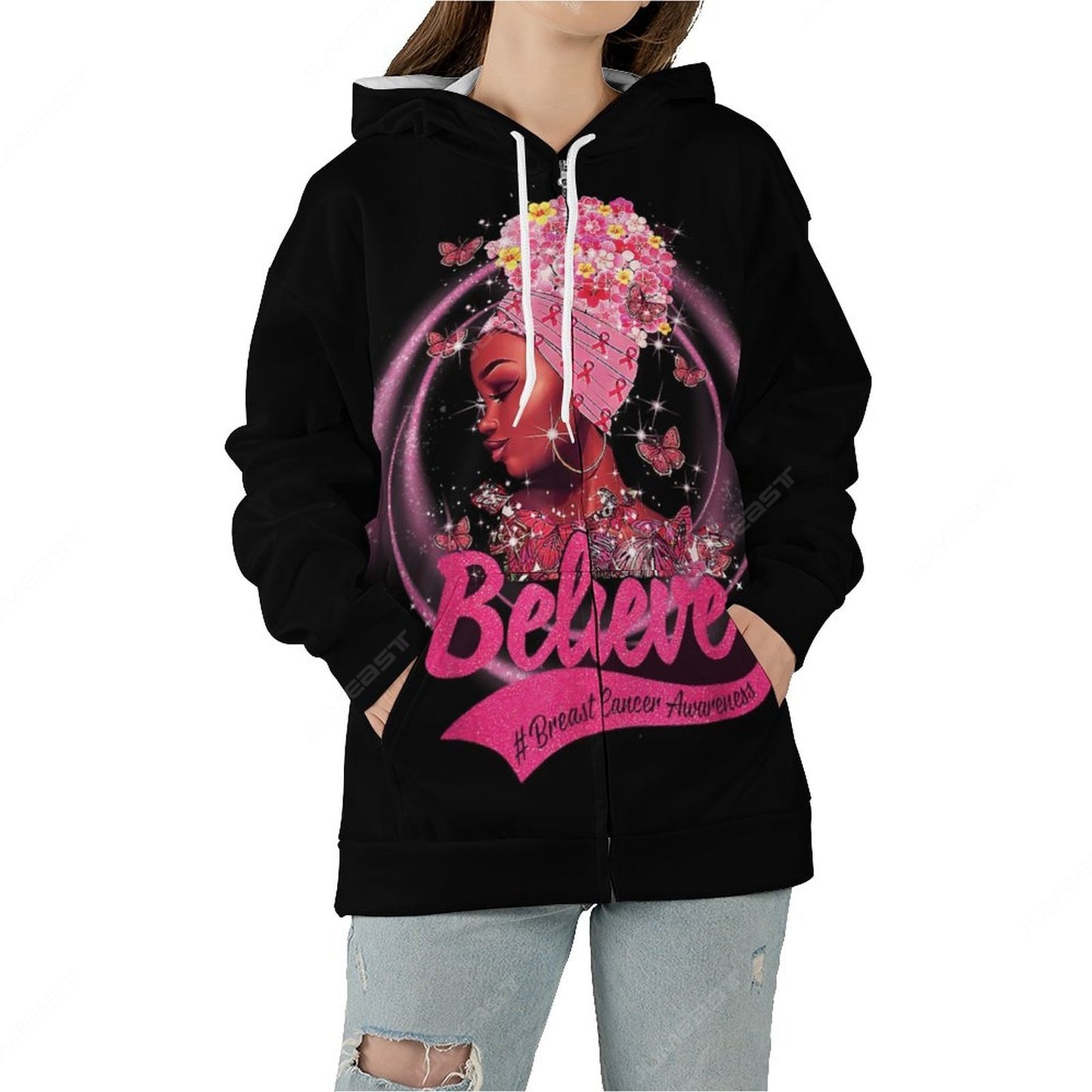 Women's "I'm A Survivor" Breast Cancer Awareness Hoodies/Sweatshirts