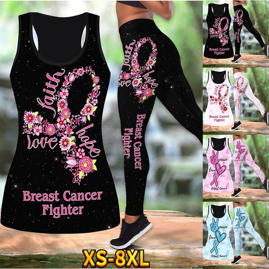 Women's Faith, Hope, Love Breast Cancer Yoga Sets