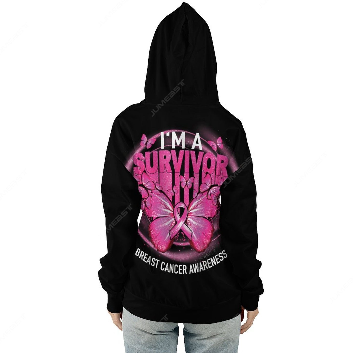 Women's "I'm A Survivor" Breast Cancer Awareness Hoodies/Sweatshirts